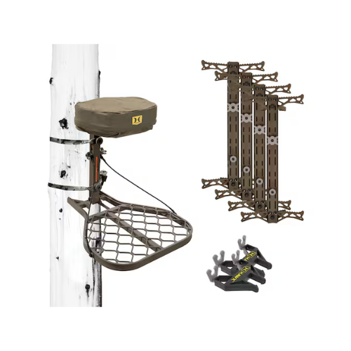 Take on big fish with the traditional feel and modern performance of the AMS Bowfishing® Water Moc™ Recurve Bow Package with Retriever Sport Reel. A sleek, sweet shooting takedown recurve, AMS Bow (7) Hawk Micro Lite Gen 2 Hang On Treestand Combo Flat Dark Earth