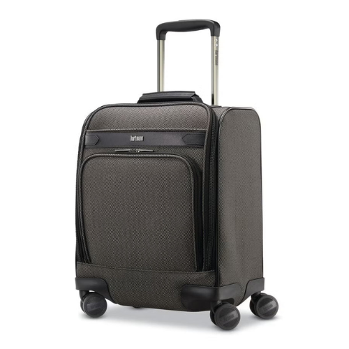 Hartmann Herringbone Dlx Underseat Carry On Spinner Black Herringbone